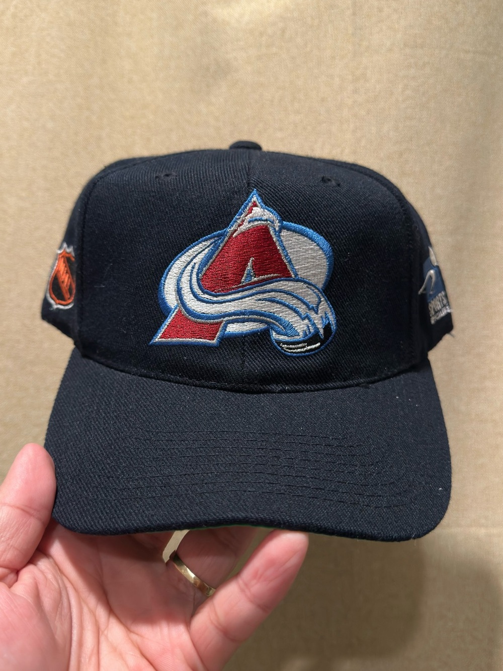 Vintage Colorado Avalanche Black Embroidered Logo Hat